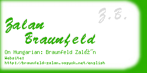 zalan braunfeld business card